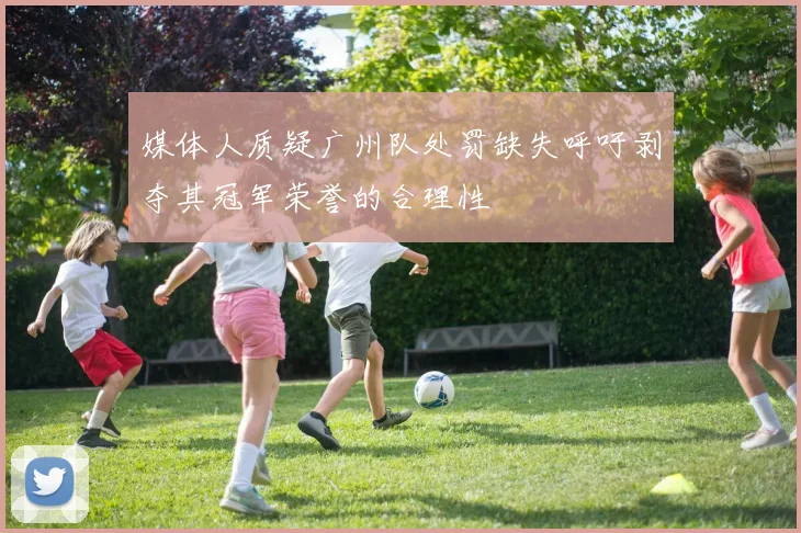 媒体人质疑广州队处罚缺失呼吁剥夺其冠军荣誉的合理性